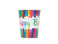 Cupe Rainbow Happy Birthday - 266 ml - 8 buc.