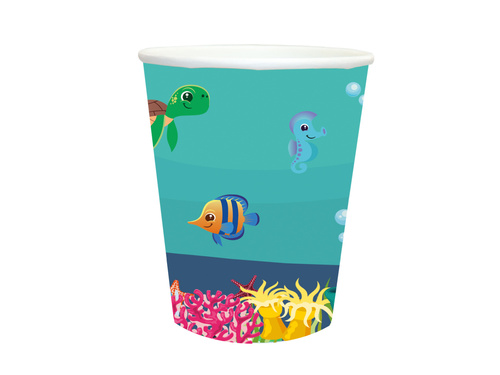 Cupe aniversare Underwater World - 250 ml - 6 buc.
