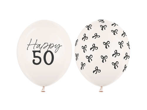 Set de baloane din latex pentru a 50-a aniversare - 30 cm - 6 buc.