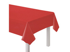 Față de masă roșie din hârtie - 137 x 274 cm - 1 buc.