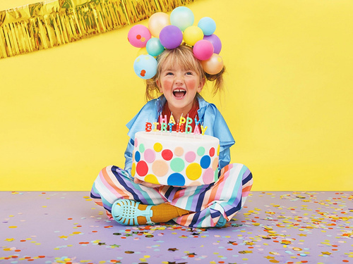 Lumânări Spades - inscripție colorată Happy Birthday