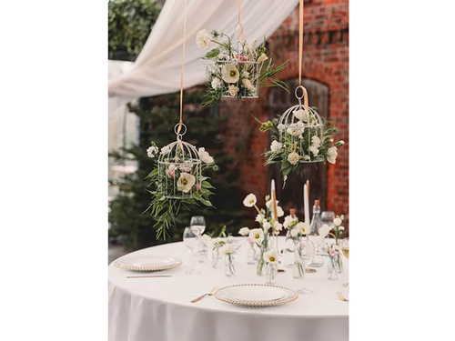 Cușcă decorativă albă - 24 cm - 1 buc.