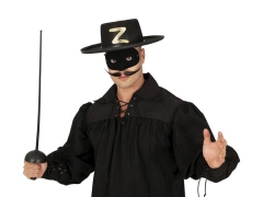 Set spadasin Zorro negru - 2 elemente