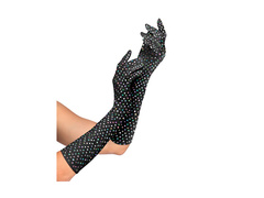 Mănuși de catifea lucioasă 42 cm