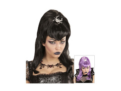 Peruca Spiderlady, violet și negru (mix)