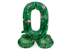 Jungla numărul 0 în picioare balon de folie - 72 cm - 1 buc.