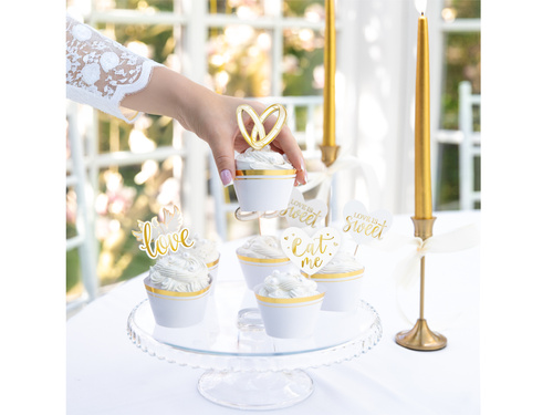 Plicuri pentru brioșe de nuntă - 10 cm - 12 buc.