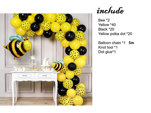 Set de baloane pentru ghirlandă „Albină” – 82 de bucăți.