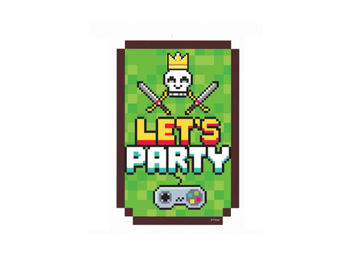 Let's Party Game On invitații aniversare - 6 buc.