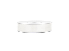 Panglică de satin, crem deschis, 12 mm / 25 m, 1 buc.