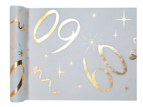 Suport de masă imprimat pentru aniversarea a 60 de ani - 30 cm x 5 m - 1 buc.