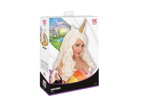 Peruca unicorn alb