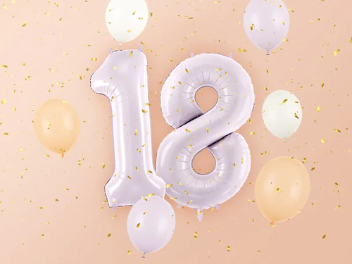 Balon din folie violet numărul 1 - 72 cm - 1 buc.