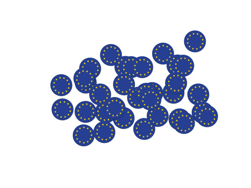 Confetti cu steagul Uniunii Europene – 36 bucăți