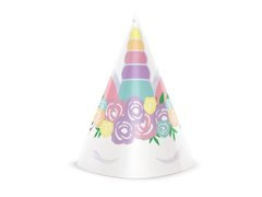 Șepci aniversare unicorn - 6 buc.
