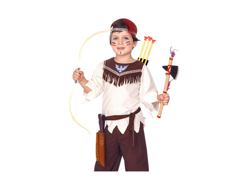 Cuțit indian cu teacă din imitație de piele de căprioară - 28 cm