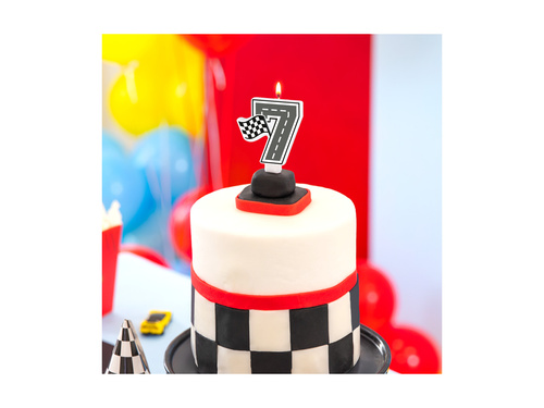 Lumânare numerică Racing - 7 - 7 cm - 1 buc.