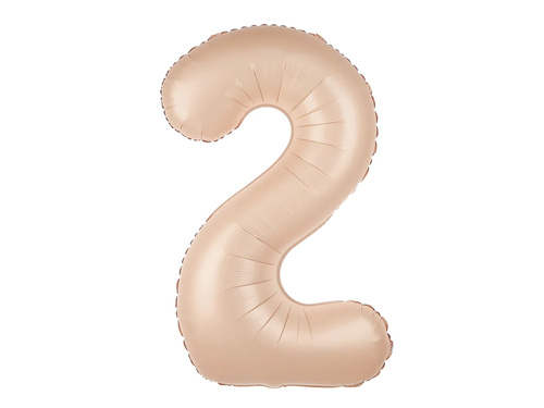 Balon din folie caramel numărul 2 - 100 cm - 1 buc.