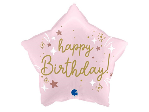 Balon de folie cu stea roz - 42x40 cm - 1 buc.