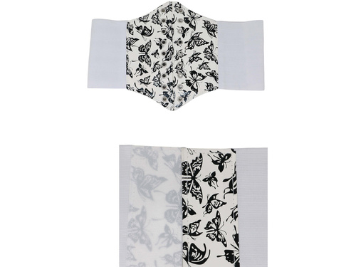 Corset alb cu legături fluture - 1 buc.