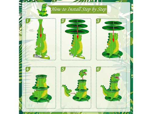 Suport platou pentru prăjituri Dinosaur - 1 buc.