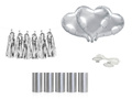 Set de decorațiuni auto Silver Hearts - 5 articole.