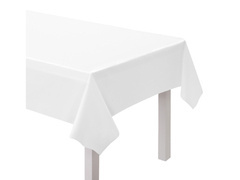 Față de masă din hârtie albă - 137 x 274 cm - 1 buc.