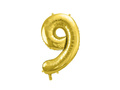 Balon din folie numărul 9 auriu - 72 cm - 1 buc.