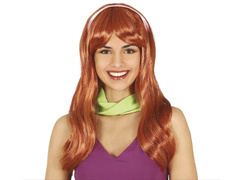 Peruca cu păr roșu și panglică - 1 buc.