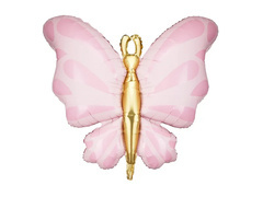 Balon cu folie fluture roz - 69 x 69 cm - 1 buc.