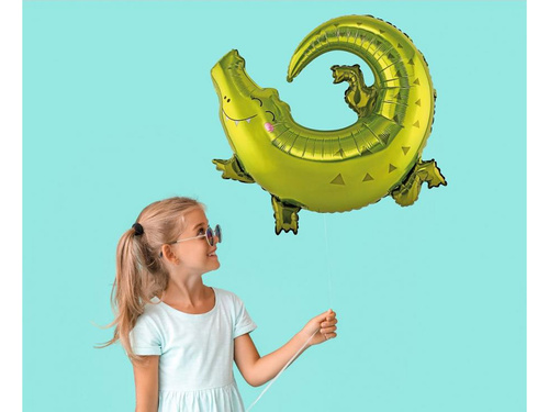Balon cu folie crocodil - 80 x 71 cm - 1 buc.