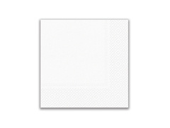 Șervețele cu 3 straturi 33 cm, alb - 20 buc.