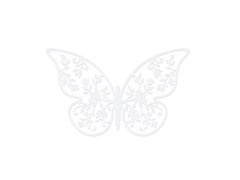 Decorațiuni din hârtie Fluturi mari - 8 x 5 cm - 10 buc.