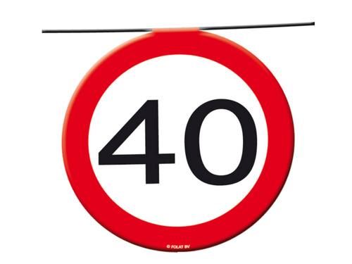 Banner de steaguri Prohibiție semn 40tka - 12 m - 1 buc.