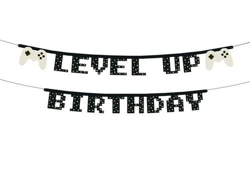 Banner aniversar Level up Gamer - 250 cm - 1 buc.