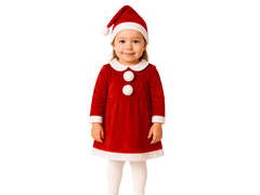 Costum Mos Craciun pentru fete - 1 buc.