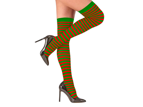 Ciorapi elf roșu-verde
