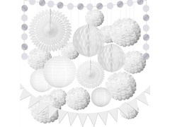 Set decor alb - 18 buc.