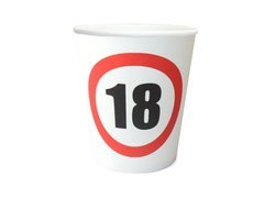 Cupe aniversare Prohibition 18 - 250 ml - 6 buc.