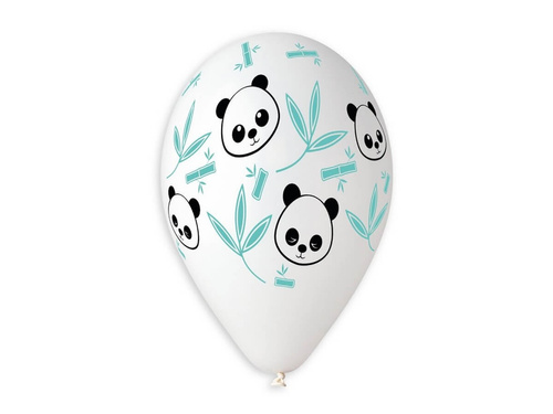 Baloane pastel panda și bambus - 33 cm - 5 buc.