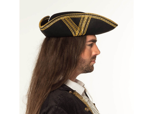 Pălărie de pirat Trikorn - 1 buc.