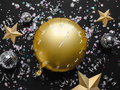 Balon din folie cu ceas auriu - 35 cm - 1 buc.