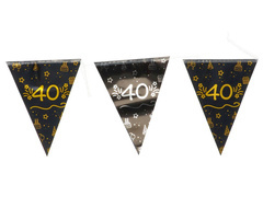 Steag negru banner pentru a patruzecea aniversare - 400 cm - 1 buc.