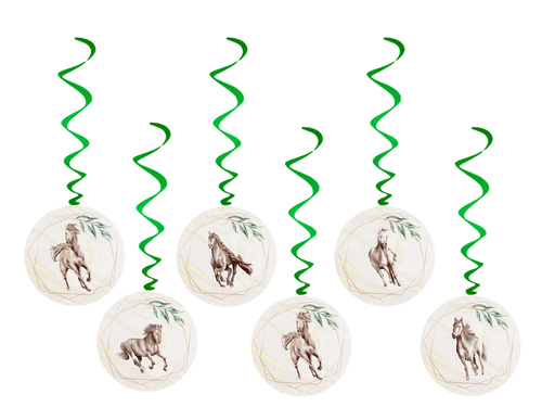 Agățat decor de ziua de naștere Cai - 6 buc.