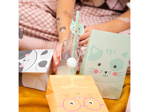 Paie aniversare pisică - 19,5 cm - 6 buc.