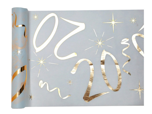 Suport de masă imprimat pentru aniversarea a 20 de ani - 30 cm x 5 m - 1 buc.