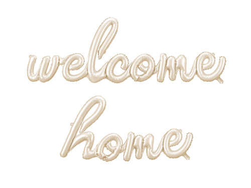 Set de baloane de folie "Welcome Home" bej - 335x71 cm