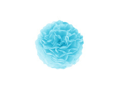 Decorațiuni florale suspendate pom pom - albastru - 15 cm - 1 buc.