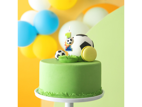 Lumânare cu număr de fotbal - 1 - 1 buc.