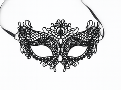 Mască de carnaval din dantelă neagră - 1 buc.
